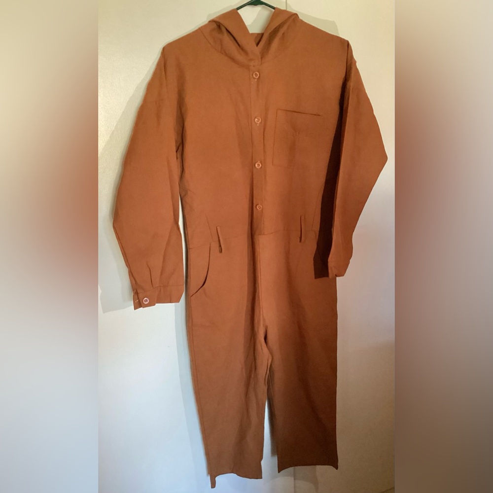 brown jumpsuit with hood and pockets (Ghost Busters Costume?) - Picture 2 of 7